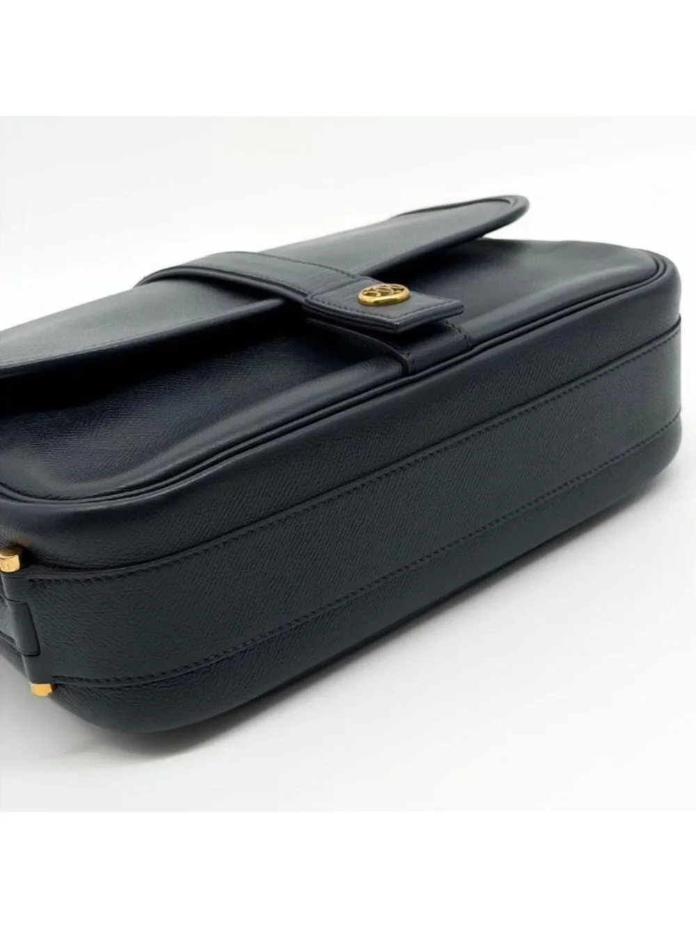 Hermes Rare Vintage Noumea Shoulder Bag Navy